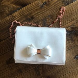 Ted Baker white bow bag